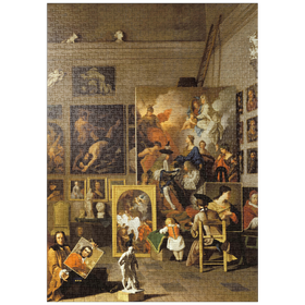 Darstellung des Puzzle Motivs Piatnik: Das Atelier des Künstlers, Pierre Subleyras - Puzzleteile: 1000