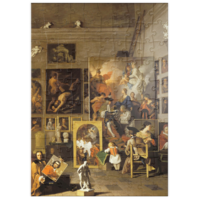 Darstellung des Puzzle Motivs Piatnik: Das Atelier des Künstlers, Pierre Subleyras - Puzzleteile: 100
