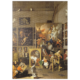 Darstellung des Puzzle Motivs Piatnik: Das Atelier des Künstlers, Pierre Subleyras - Puzzleteile: 500