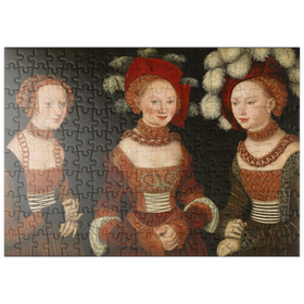 Darstellung des Puzzle Motivs Piatnik: Die Prinzessinnen Sibylla, Emilia und Sidonia - Lucas Cranach d.Ä. - Puzzleteile: 200