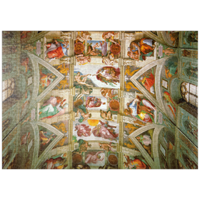 Darstellung des Puzzle Motivs Piatnik: Deckengemälde der Sixtinischen Kapelle, Michelangelo Buonarroti - Puzzleteile: 1000