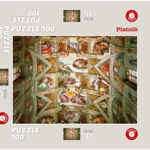 Piatnik: Deckengemälde der Sixtinischen Kapelle 100 Puzzle Schachtel 3D Modell