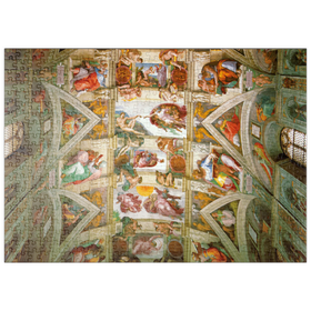 Darstellung des Puzzle Motivs Piatnik: Deckengemälde der Sixtinischen Kapelle, Michelangelo Buonarroti - Puzzleteile: 500