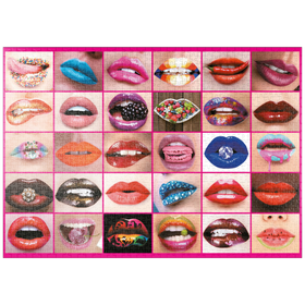 Darstellung des Puzzle-Motivs Piatnik: Beauty Lips / Lippenbekenntnisse – Puzzleteile: 1000