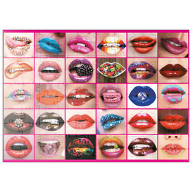Darstellung des Puzzle Motivs Piatnik: Beauty Lips / Lippenbekenntnisse - Puzzleteile: 100