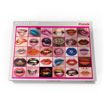 Piatnik: Beauty Lips / Lippenbekenntnisse 500 Puzzle Schachtel Ansicht3