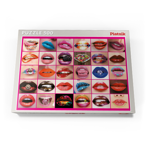 Piatnik: Beauty Lips / Lippenbekenntnisse 500 Puzzle Schachtel Ansicht3