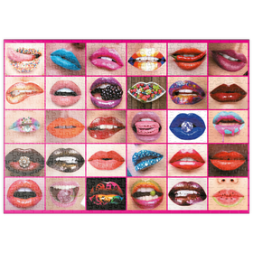 Darstellung des Puzzle Motivs Piatnik: Beauty Lips / Lippenbekenntnisse - Puzzleteile: 500