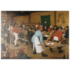 Darstellung des Puzzle Motivs Piatnik: Die Bauernhochzeit, Pieter Bruegel d.Ä. - Puzzleteile: 100