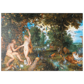 Darstellung des Puzzle Motivs Piatnik: Der Garten Eden mit dem Sündenfall, Jan Brueghel d.Ä. und Peter Paul Rubens - Puzzleteile: 500