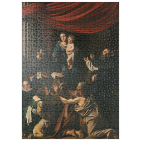 Darstellung des Puzzle Motivs Piatnik: Rosenkranzmadonna, Michelangelo Merisi da Caravaggio - Puzzleteile: 500