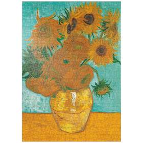 Darstellung des Puzzle-Motivs Piatnik: Sonnenblumen, Vincent van Gogh – Puzzleteile: 1000