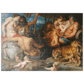 Darstellung des Puzzle Motivs Piatnik: Die vier Flüsse des Paradieses, Peter Paul Rubens - Puzzleteile: 100
