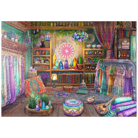 Darstellung des Puzzle Motivs Kristallgeschäft - Puzzleteile: 1000