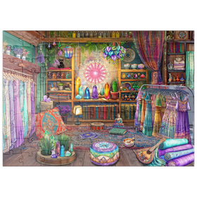 Darstellung des Puzzle Motivs Kristallgeschäft - Puzzleteile: 100