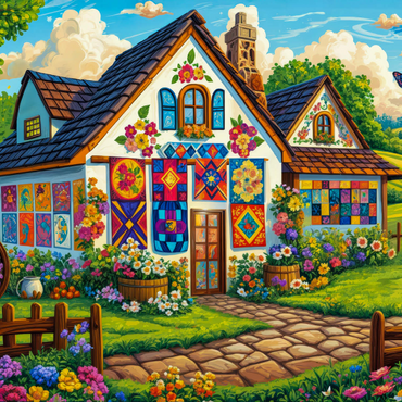 Quilt House 1000 Puzzle 3D Modell