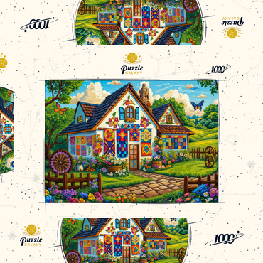 Quilt House 1000 Puzzle Schachtel 3D Modell