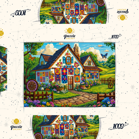 Quilt House 1000 Puzzle Schachtel 3D Modell