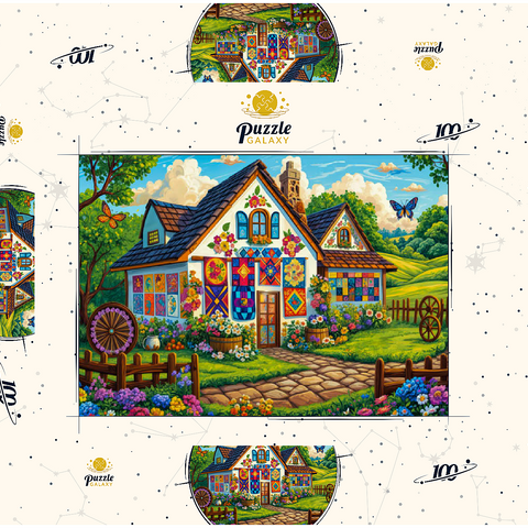 Quilt House 100 Puzzle Schachtel 3D Modell