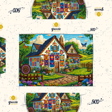 Quilt House 500 Puzzle Schachtel 3D Modell