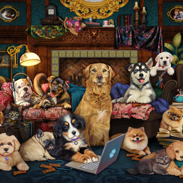 Woofing From Home 1000 Puzzle 3D Modell