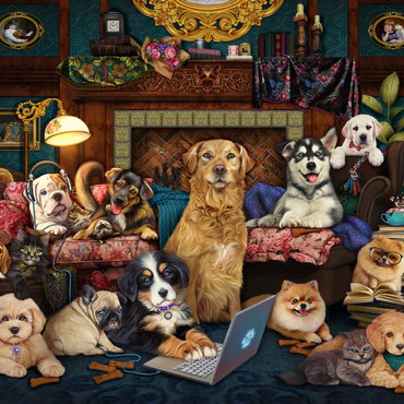 Woofing From Home 500 Puzzle 3D Modell