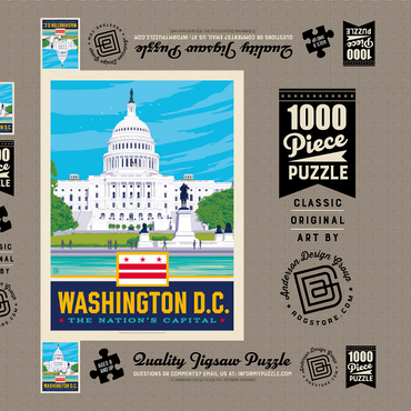 Washington, DC: State Pride 1000 Puzzle Schachtel 3D Modell