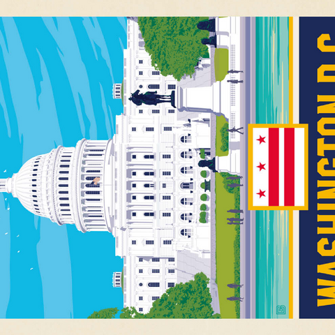 Washington, DC: State Pride 200 Puzzle 3D Modell