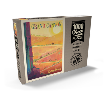 Grand Canyon National Park: Mule Train (Mod Design), Vintage Poster 1000 Puzzle Schachtel Ansicht2