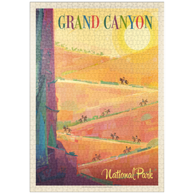 Darstellung des Puzzle Motivs Grand Canyon National Park: Maultierzug (Mod Design) - Puzzleteile: 1000