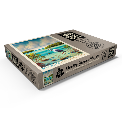 Darstellung des Puzzle Motivs Biscayne National Park: Unter den Mangroven Biscayne National Park: Among The Mangroves, Vintage Poster 1000 Puzzle Schachtel Ansicht1