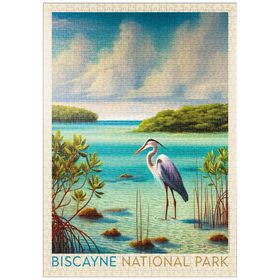 Darstellung des Puzzle Motivs Biscayne National Park: Unter den Mangroven - Puzzleteile: 1000