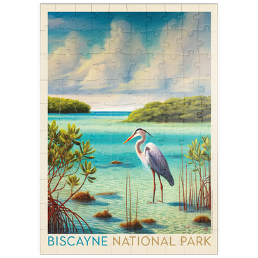 Darstellung des Puzzle Motivs puzzleplate Biscayne National Park: Among The Mangroves, Vintage Poster 100 Puzzle