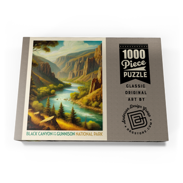 Darstellung des Puzzle Motivs Black Canyon of the Gunnison National Park: Summer Splendor, Vintage Poster 1000 Puzzle Schachtel Ansicht3