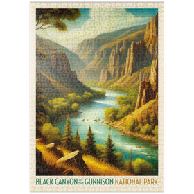 Darstellung des Puzzle Motivs Black Canyon of the Gunnison National Park: Sommerpracht - Puzzleteile: 1000