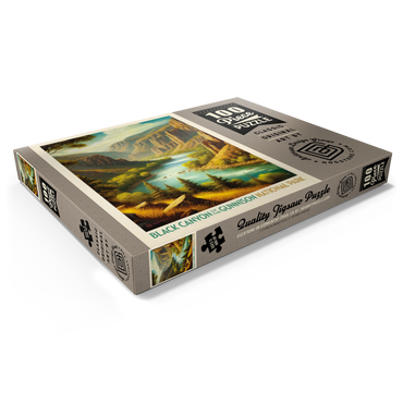 Darstellung des Puzzle Motivs Black Canyon of the Gunnison National Park: Summer Splendor, Vintage Poster 100 Puzzle Schachtel Ansicht1