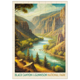 Darstellung des Puzzle Motivs Black Canyon of the Gunnison National Park: Sommerpracht - Puzzleteile: 100