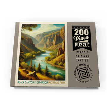 Darstellung des Puzzle Motivs Black Canyon of the Gunnison National Park: Summer Splendor, Vintage Poster 200 Puzzle Schachtel Ansicht3