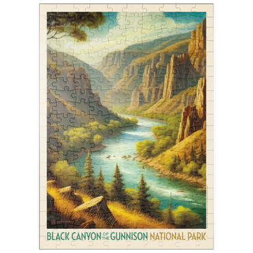 Darstellung des Puzzle Motivs puzzleplate Black Canyon of the Gunnison National Park: Summer Splendor, Vintage Poster 200 Puzzle