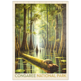 Darstellung des Puzzle Motivs Congaree National Park: Schildkrötenzeit - Puzzleteile: 100
