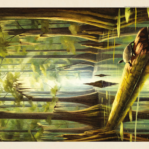 Darstellung des Puzzle Motivs Congaree National Park: Schildkrötenzeit Congaree National Park: Turtle Time, Vintage Poster 200 Puzzle 3D Modell