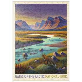 Darstellung des Puzzle Motivs Gates Of The Arctic National Park: Fuchs bei Dämmerung - Puzzleteile: 200
