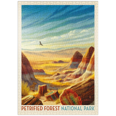 Darstellung des Puzzle Motivs puzzleplate Petrified Forest National Park: Windswept Wonders, Vintage Poster 1000 Puzzle
