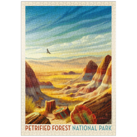 Darstellung des Puzzle Motivs Petrified Forest National Park: Vom Winde verweht - Puzzleteile: 1000