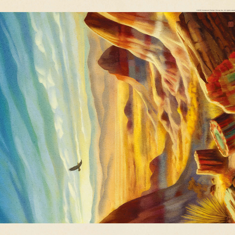 Darstellung des Puzzle Motivs Petrified Forest National Park: Vom Winde verweht Petrified Forest National Park: Windswept Wonders, Vintage Poster 1000 Puzzle 3D Modell