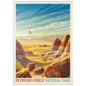 Darstellung des Puzzle Motivs Petrified Forest National Park: Vom Winde verweht - Puzzleteile: 500