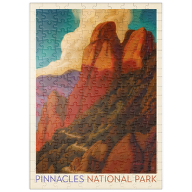 Darstellung des Puzzle Motivs Pinnacles National Park, Vintage Poster - Puzzleteile: 200