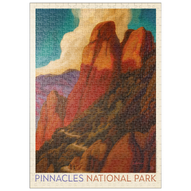 Darstellung des Puzzle Motivs Pinnacles National Park, Vintage Poster - Puzzleteile: 500