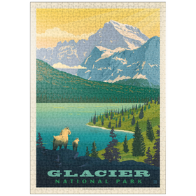 Darstellung des Puzzle Motivs Glacier National Park: Der große Aussichtspunkt - Puzzleteile: 1000