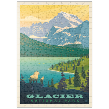 Darstellung des Puzzle Motivs puzzleplate Glacier National Park: Grand Overlook, Vintage Poster 200 Puzzle